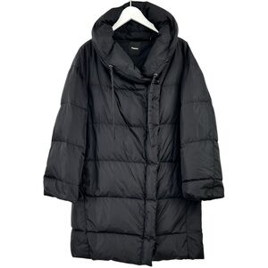 Theory Toralla Long Puffer - Black Winter Down Puffer Jacket Coat sz M